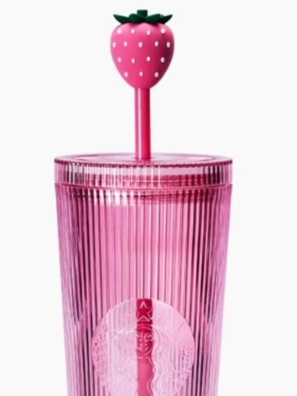 Starbucks Limited Edition:  Pink Pleated Plastic Cold Cup, NWT